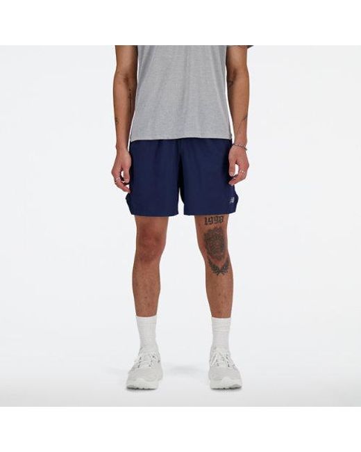 New Balance Blue Rc Short 7" for men