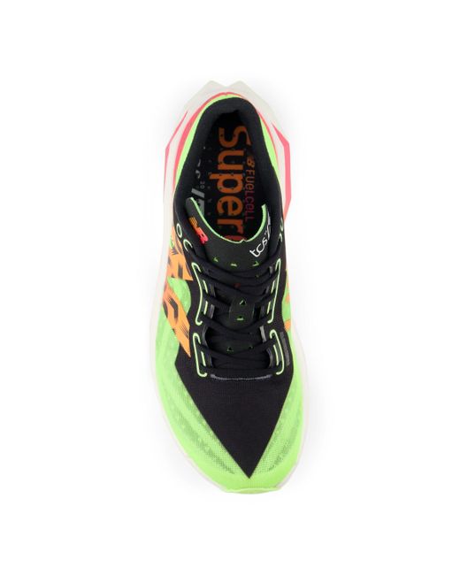 New Balance Yellow Tcs London Marathon Fuelcell Supercomp Elite V4 In Green/orange/pink/black Synthetic