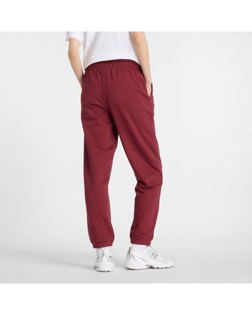 New Balance Red Sport Essentials French Terry Jogger