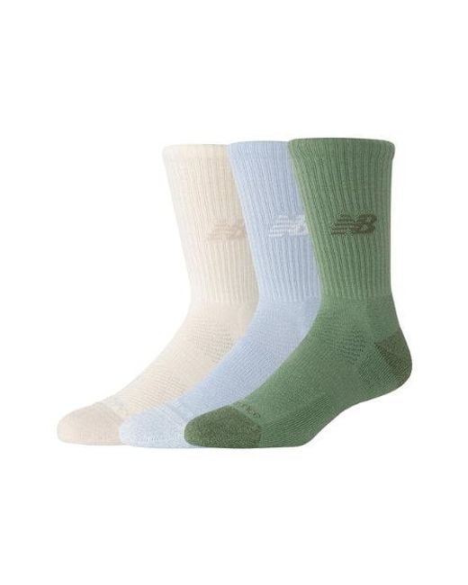 New Balance Green Active Crew Socks 3 Pack