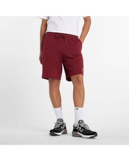 New Balance Red Shohei Signature Fleece 9" Short for men