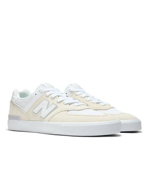 New Balance White Nb Numeric 574 Vulc Skateboarding Shoes