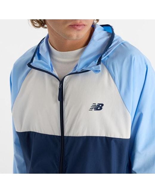 New Balance Blue Athletics Packable Jacket for men