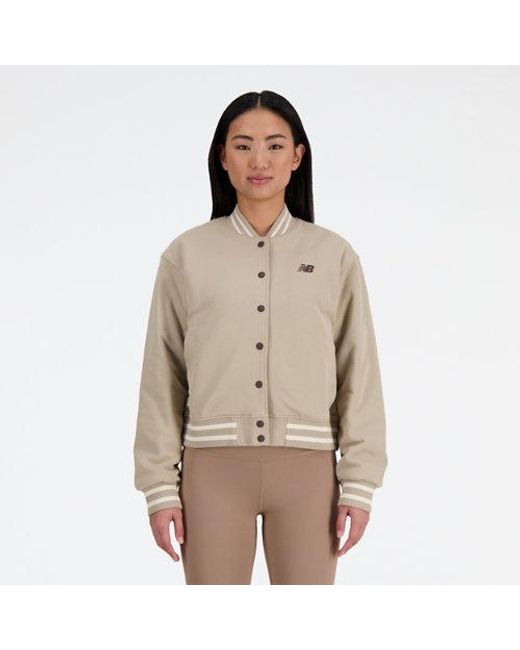 Femme Sydney'S Signature Collection X Nb Interlock Jacket En, Cotton, Taille New Balance en coloris Brown