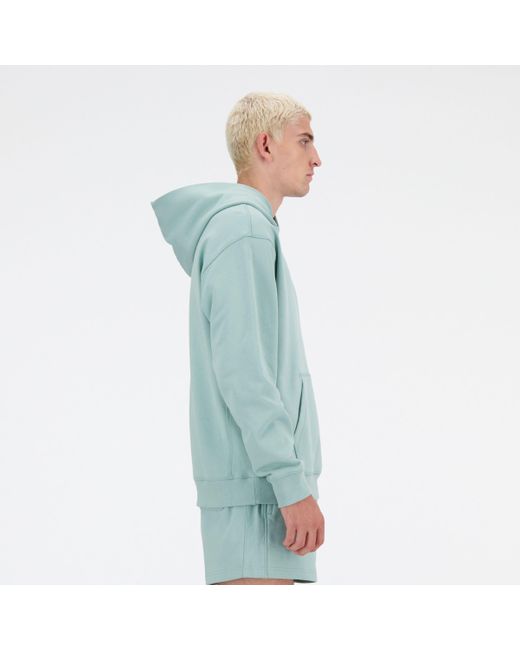 Athletics french terry hoodie in verde di New Balance in Blue da Uomo