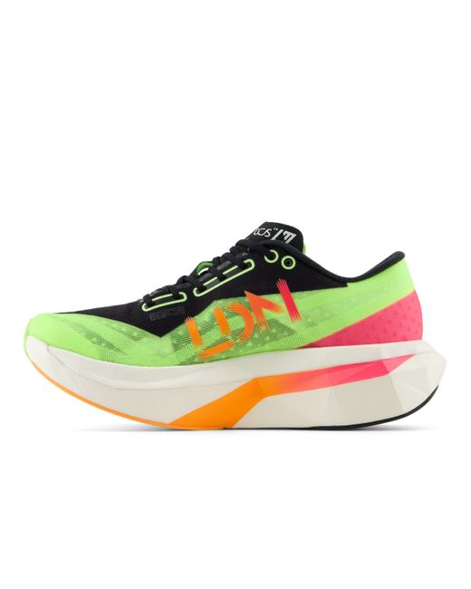 New Balance Yellow Tcs London Marathon Fuelcell Supercomp Elite V4 In Green/orange/pink/black Synthetic