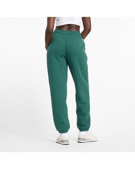 Mujer Graphic Fleece Jogger En, Cotton Fleece, Talla New Balance de color Green