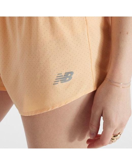 New Balance White Rc Short 3"
