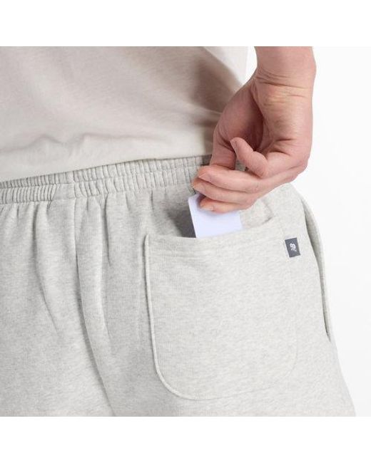 New Balance Gray Reimagined Fleece Graphic Short 7" for men