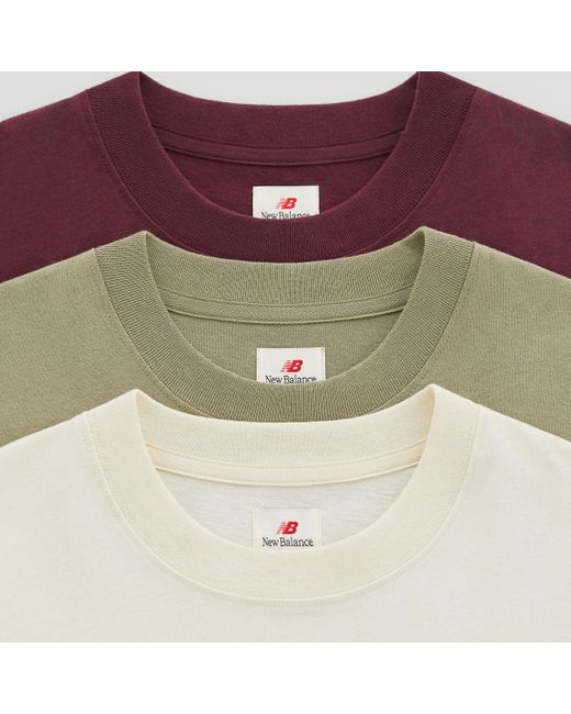 New Balance Red Made In Usa Core Long Sleeve T-shirt In Cotton Jersey