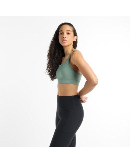 New Balance Green Nb Essential Yoga Bra