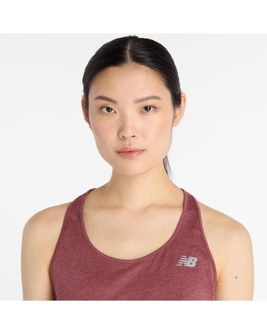 Donna Athletics Tank di New Balance in Red