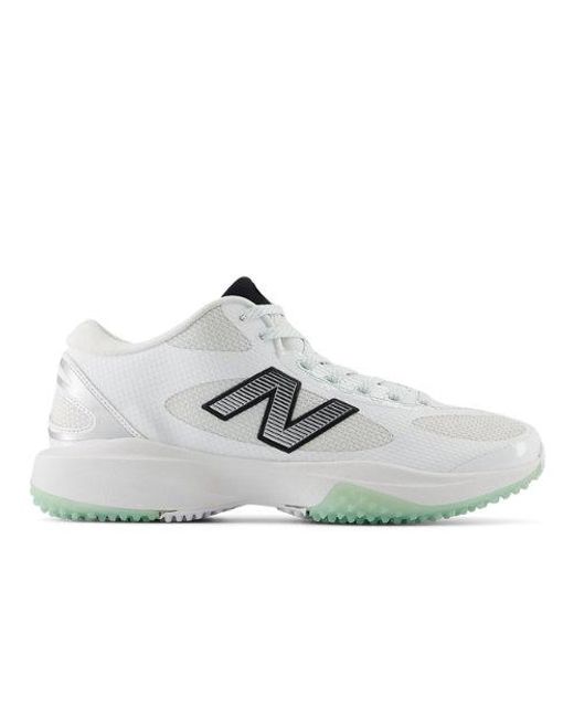 New Balance White Freezelx V5 Turf Lacrosse Shoes