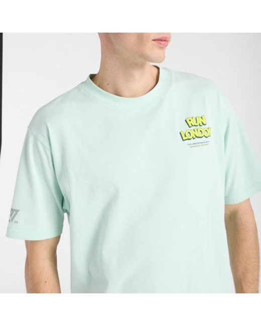 New Balance Green London Edition Graphic T-Shirt 3 for men