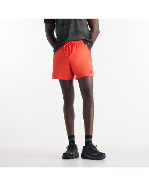 New Balance Red Rc Essential Short 5" for men