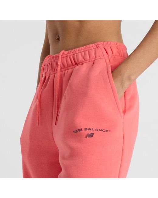 New Balance Red Reimagined Fleece Jogger
