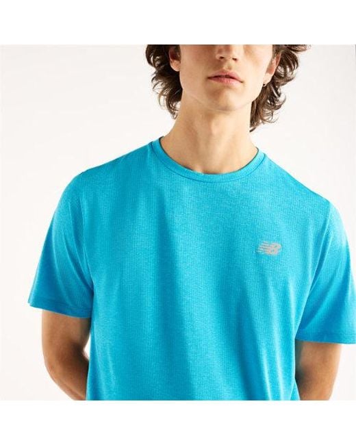 New Balance Blue Athletics T-shirt for men