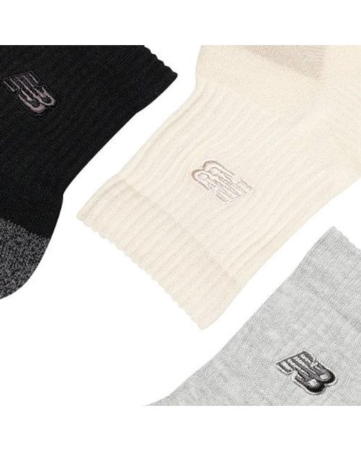 New Balance Black Active Premium Qtr 3 Pack Socks 3 Pack