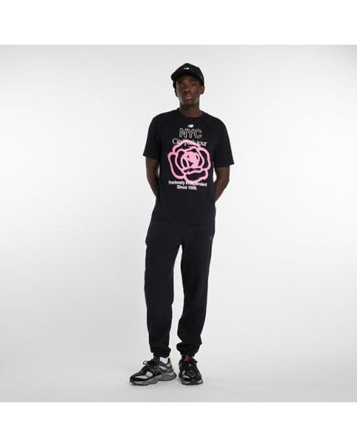 New Balance Black Nyc City Run T-Shirt for men