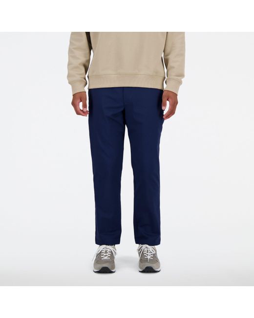 New Balance Blue Twill Straight Pant 28" for men