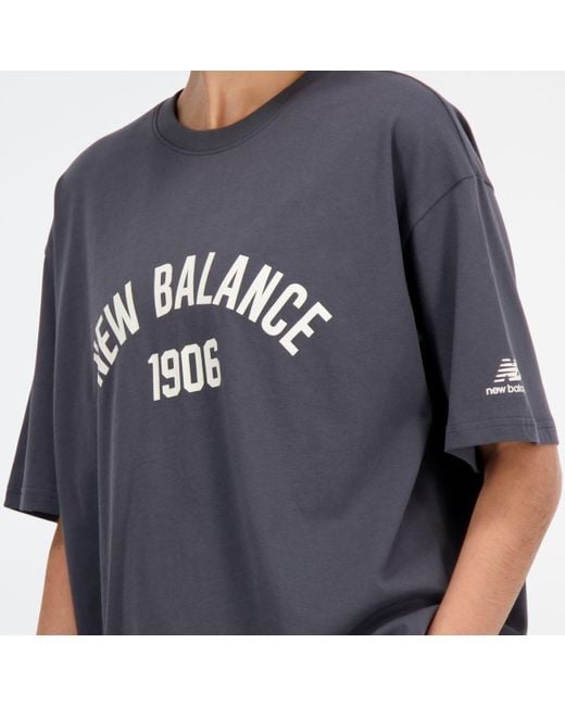 Essentials varsity oversized t-shirt New Balance de color Blue