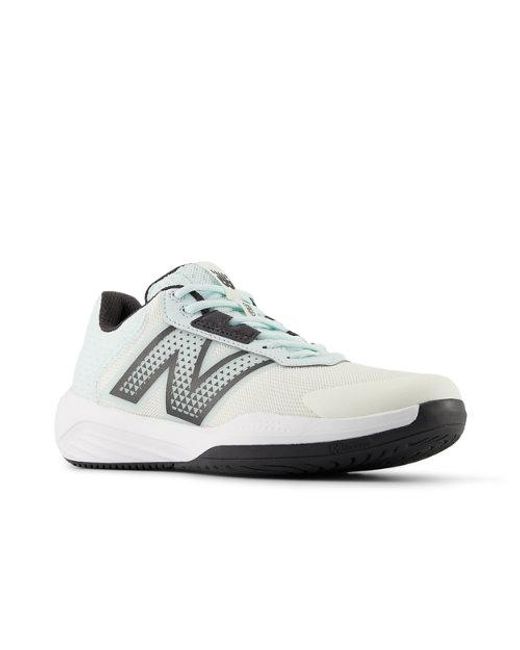 New Balance White 696V6 Tennis Shoes