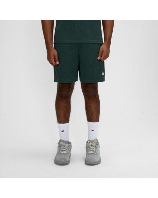 New Balance Green Basketball Performance Mesh Short for men