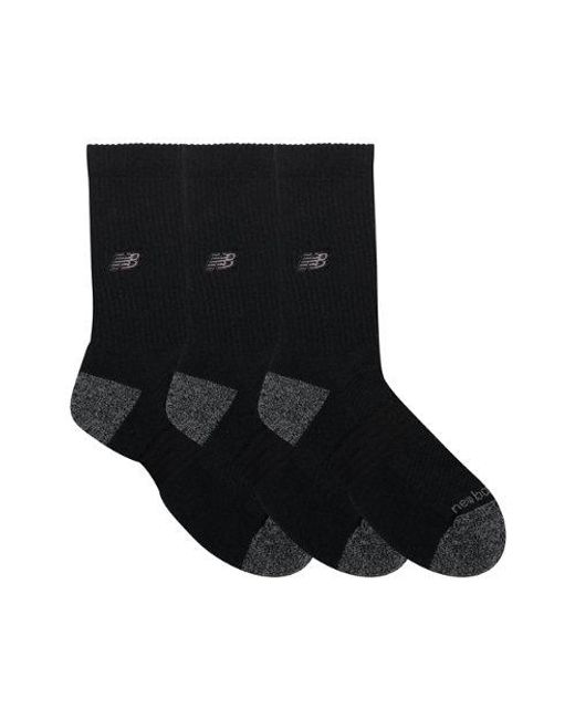 New Balance Black Active Premium Crew 3 Pack Socks 3 Pack