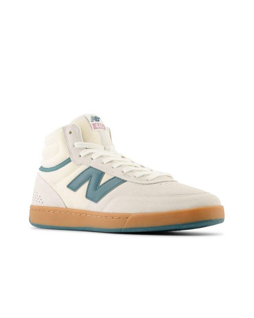 New Balance Blue Nb Numeric 440 High V2 In White/green Suede/mesh for men