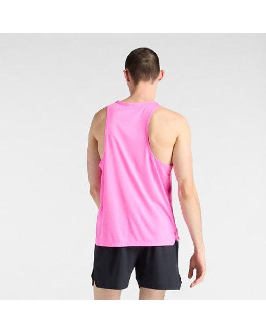 New Balance Pink London Edition Rc Essential Singlet for men