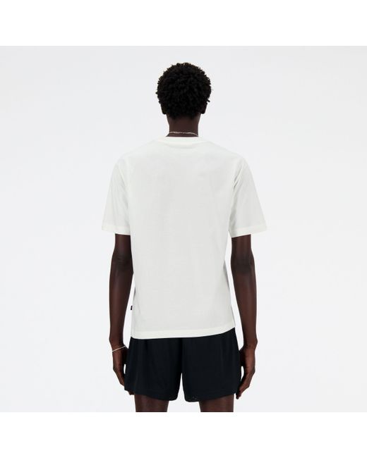 New Balance Sport essentials ad t-shirt in weiß in White für Herren