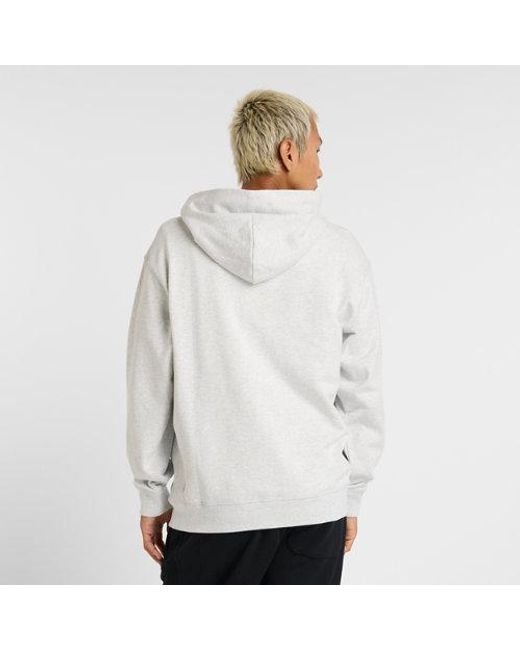 Hombre Athletics French Terry Logo Hoodie En, Algodón, Talla New Balance de hombre de color White