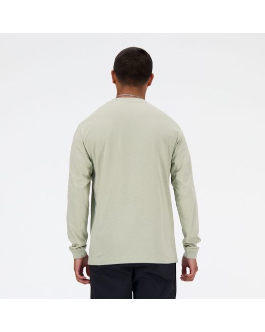 Hyper density graphic long sleeve t-shirt in verde di New Balance in Green da Uomo
