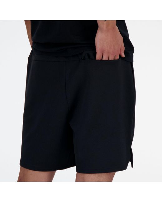 New Balance Tech Knit Short 7" in het Black voor heren
