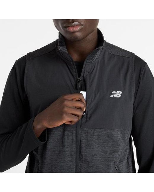 New Balance Black Rc Essential Heat Grid Vest for men