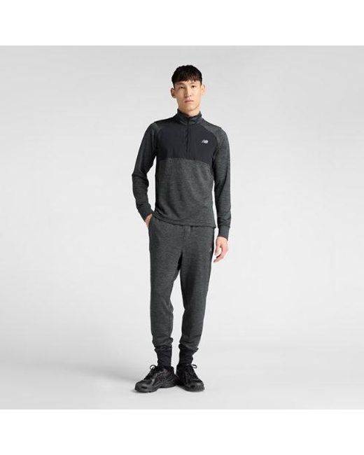New Balance Black Rc Essential Heat Grid Jogger for men