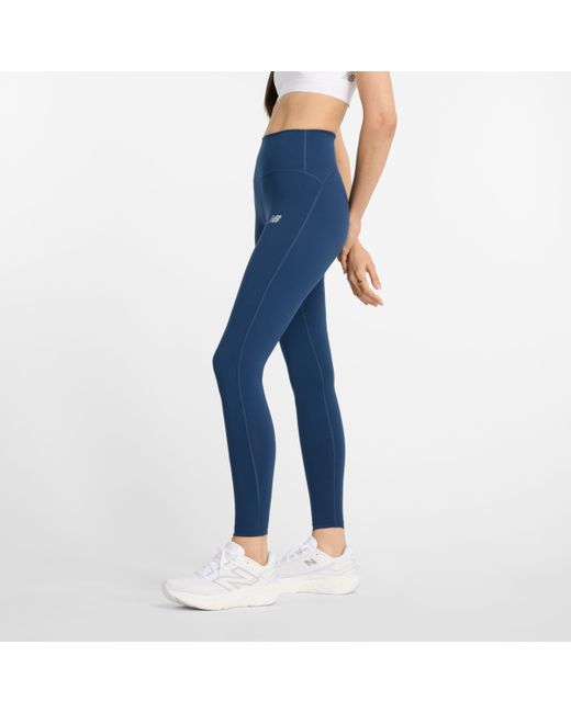 New Balance Blue Nb Sleek High Rise Legging 27"