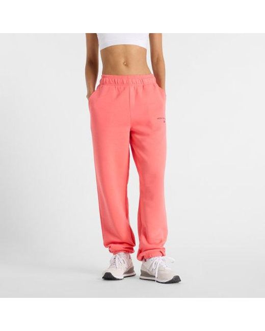 New Balance Red Reimagined Fleece Jogger