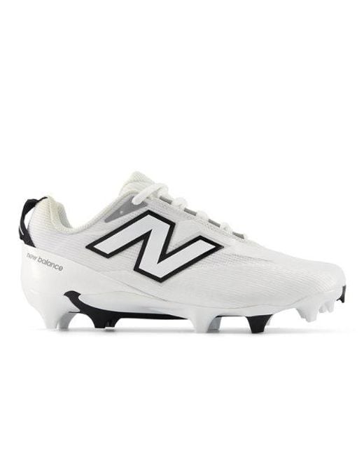 New Balance White Burnx5 Lacrosse Shoes