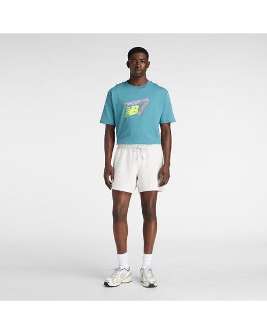 New Balance Blue Classic Tri-Logo T-Shirt for men