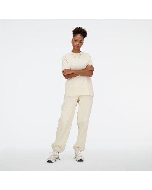 New Balance White Athletics Jersey T-Shirt