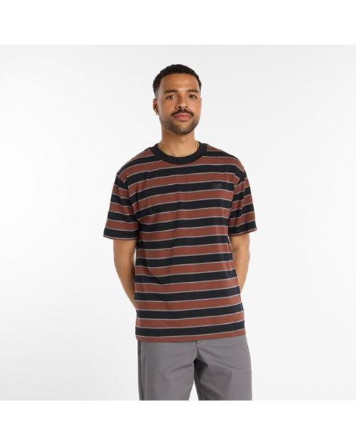 Hombre Numeric Thin Stripe T-Shirt En, Jersey De Algodón, Talla New Balance de hombre de color Brown
