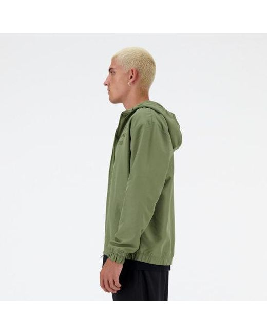 Homme Iconic Collegiate Graphic Full Zip En, Polywoven, Taille New Balance pour homme en coloris Green