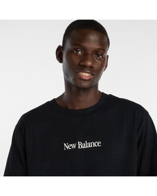 New Balance Black N Collage T-Shirt for men
