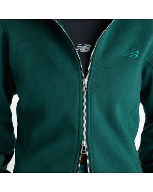 New Balance Green Athletics Crafted Fleece Full Zip
