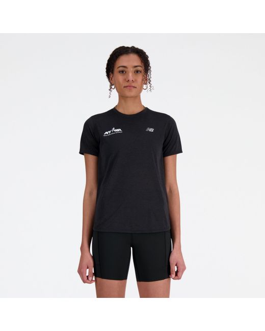 New Balance Black Run For Life Athletics T-shirt