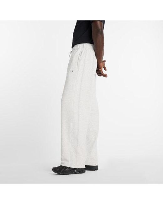 New Balance White Athletics French Terry Pant for men