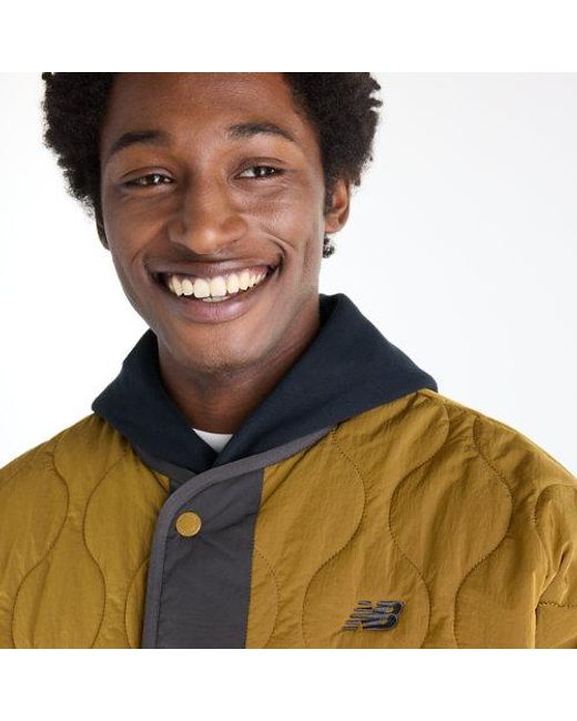New Balance Metallic Quilted Bomber for men