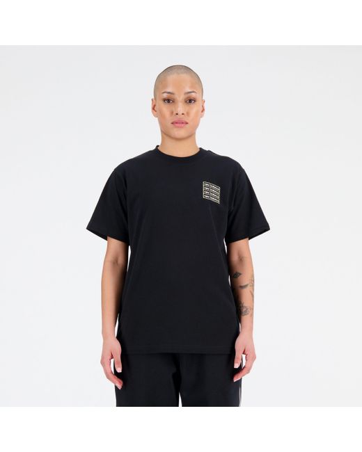 New Balance Essentials Cotton Jersey Relaxed T-shirt In Black