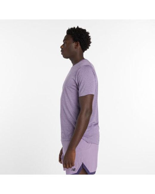 New Balance Purple Rc Essential T-Shirt for men